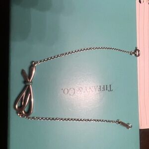 Tiffany & co silver and enamel bow knot bracelet